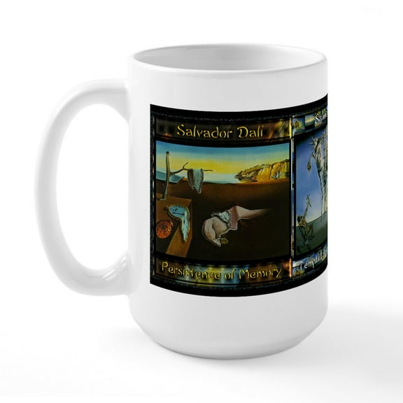 CafePress - Salvador Dali Art Large Mug - 15 oz Ceramic Large White Novelty Mug