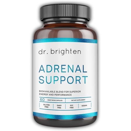 Dr. Brighten Adrenal Support - Dietary Supplement with Ashwagandha to Support Healthy Energy Levels and Stress Response