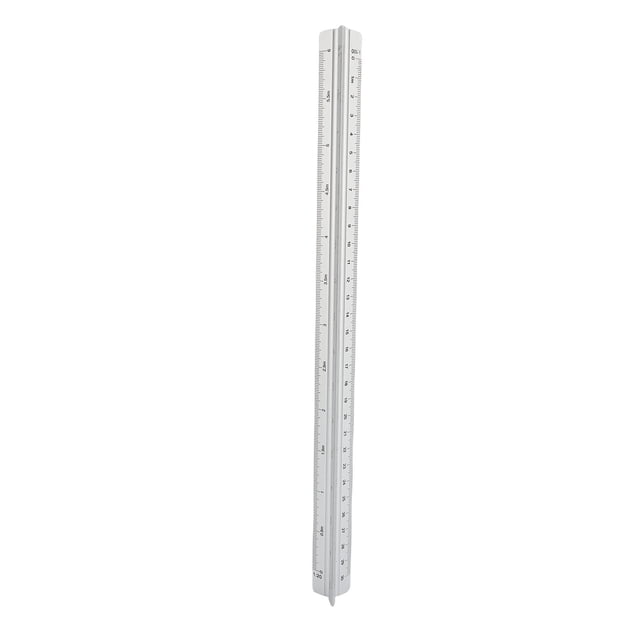 30cm Engineer Scale, Aluminum Triangular Scale Scale with 1:20 1:25 1:50 1:75 1:100 1:125 for Engineering Technical Illustrations