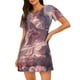 thumbnail image 1 of Fotbe Pink Lotus Buddha Bata de Dormir para Mujer con Estampado, Camisón de Algodón de Manga Corta, Ropa de Dormir Casual, 1 of 6