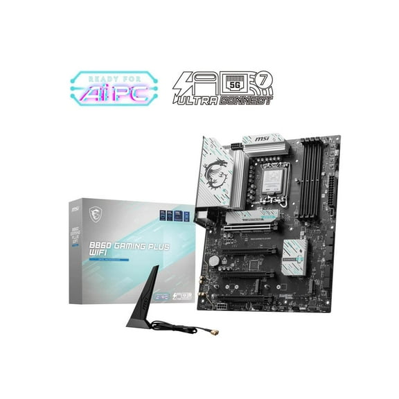 MSI B860 GAMING PLUS WIFI Gaming Desktop Motherboard - Intel B860 Chipset - Socket LGA-1851 - ATX (b860gpluswifi)