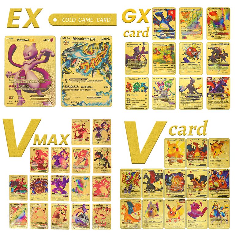 Deck Card Carta Pokémon Dourado TCG Cards Sortidos - Toyshow Tudo