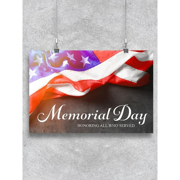 Memorial Day With Usa Flag Poster -Image by Shutterstock