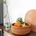 thumbnail image 4 of Round Rattan Basket - Natural Wicker Fruits Bread Basket, 4 of 14
