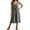 Grey, variant on Women's Sleeveless Lace Midi Dress, V Neck Tie Front Flowy A-Line Empire Waist Dress, Casual Summer Beach Vacation Dress for Women Sizes S-3XL