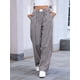 thumbnail image 5 of Pantalones Bóxer de Cuadros A Rayas para Mujer, de Algodón, para Estar en Casa, Informales, Estilo Y2K, con Bolsillos Negro L, 5 of 9