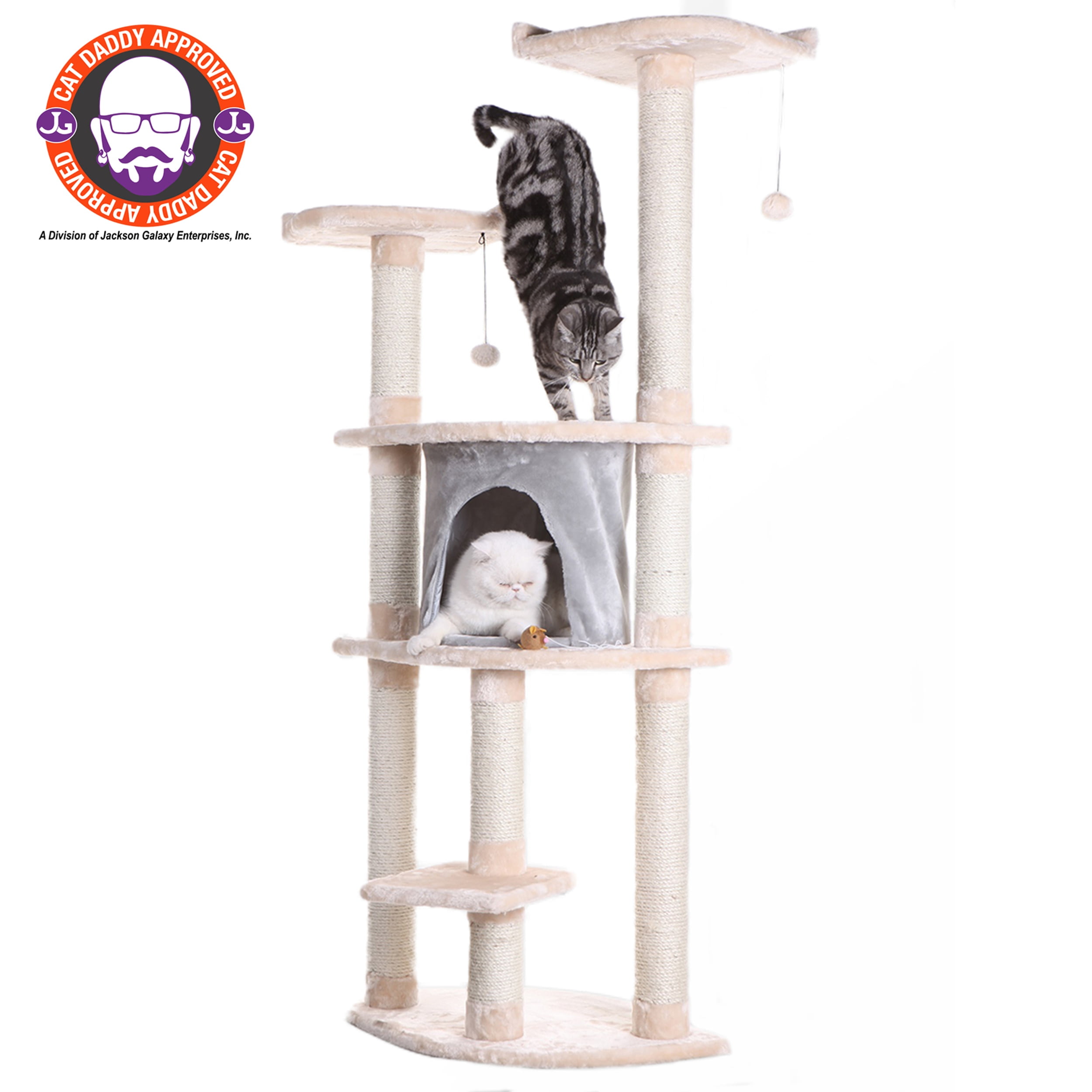 Armarkat Classic Cat Tree 64 inch Blanched Almond Bahrain Ubuy