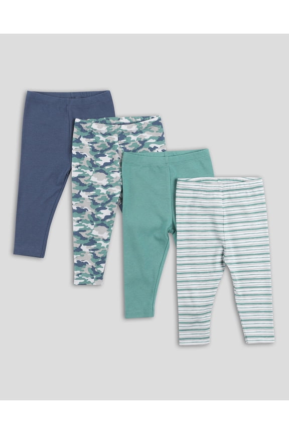 Flexy Baby Knit Pull-On Pants, 4-Way Stretch, Boys & Girls, 4-Pack Bw5 Assortment 18M-24M