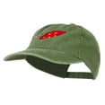 thumbnail image 2 of Fishing Red Walleye Lure Embroidered Washed Cap - Olive Green OSFM, 2 of 5