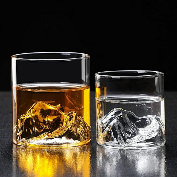 Japanese Whiskey Glasses Set Of 2, Glass Mountain Viewing Cup Mount Fuji Glass Cup,clear Cocktail Glasses Teacups