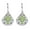 Peridot Green, variant on 1928 Jewelry Fancy Filigree Fan Peridot Green Austrian Crystal Cross Drop Earrings