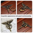 thumbnail image 3 of European Style Zinc Alloy Eagle Head Shape Door Knocker With Peephole For Homeowners 1Pcs, 3 of 8