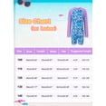 thumbnail image 2 of Kids Girls One Piece Zipper Swimsuit Long Sleeve Swimwear Bathing Suit Rash Guard 4-12 Years, 2 of 10