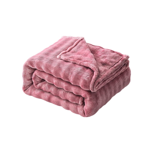 Solid Colour Flannel Rabbits Hair Blanket Nap Cover Blanket Heavy Sofa Blanket Velvet Blanket