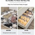 thumbnail image 3 of 6 Pcs Underwear Drawer Organizer Foldable Storage Box Large Capacity Drawer Storage Box for Storing Underwear, Socks, Bras, 3 of 4