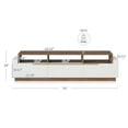 thumbnail image 2 of BELLEZE 70" Modern TV Stand for TV up to 70", Home Entertainment Center with Open Shelves and Drawers, Media Console Table, Wood Storage Cabinet for Living Room, Bedroom - Broadway (White), 2 of 7
