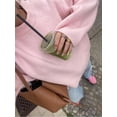 thumbnail image 4 of Suéter suelto liso para mujer, jersey tejido de manga larga con cuello redondo elegante a la moda, tops gruesos y cálidos para otoño 2023 para mujer, 4 of 5
