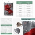 thumbnail image 6 of Red Roses Balloon Curtains for Bedroom/Front Door/Bathroom, Valentine's Day Crystal Butterflies Floral Tie Up Curtains 63 Inch Length Light Filtering Kitchen Curtains Shades for Windows 46"x63", 6 of 8