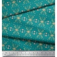 thumbnail image 2 of Soimoi Green Modal Satin Fabric Heart Leaves Printed Fabric 1 Yard 42 Inch Wide, 2 of 3