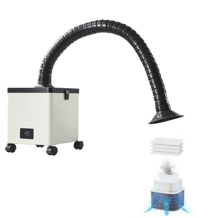 KFFKFF Soldering Fume Remover, 85W Brushless Solder Smoke Cleaner with Triple-Stage Filters & Trio-Speed Control, 200m³/h Powerful Suction Solder Fume Cleaner for Soldering, Etching, DIY Welding