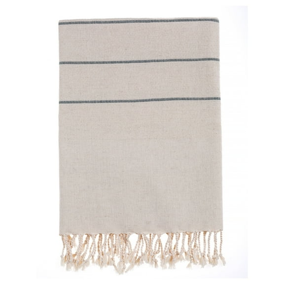 Bello Handwoven Turkish Beach Towel, Izmir Linen Khaki, Quick Dry Highly Absorbent Sand-Free Versatile for Beach, Spa, Home, Peshtemal Towel (39 x 66.9 Inches)