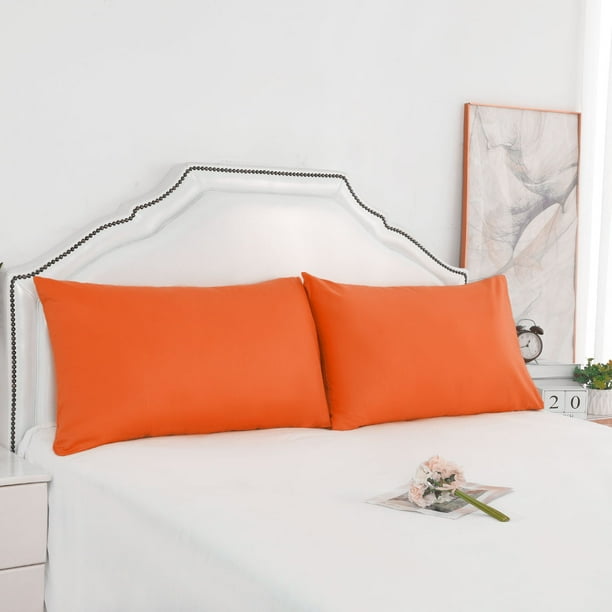 PiccoCasa Egyptian Cotton 300 Thread Count Pillowcase,Standard, Orange