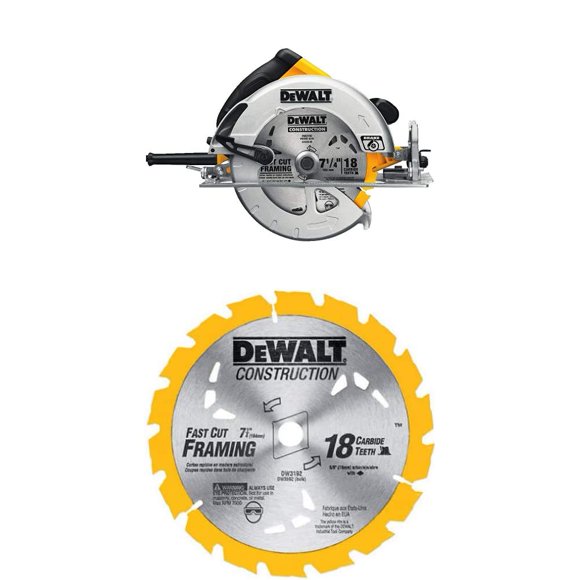 Sierra circular DEWALT DWE575SB de 7-1/4 pulgadas ligera con freno