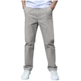 thumbnail image 2 of Boys Cargo Pants Kids Hiking Pants Toddler Lightweight Joggers Sweatpants Gray 7-8 Years, 2 of 7