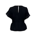 thumbnail image 4 of GEORGE G BLUSA CR MC CORRUGADA SMOCK CINTURA, 4 of 4