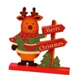 thumbnail image 2 of Rushawy Wooden Christmas Decorations Craft Table Centerpiece Desk Christmas Ornament for Elk, 2 of 9