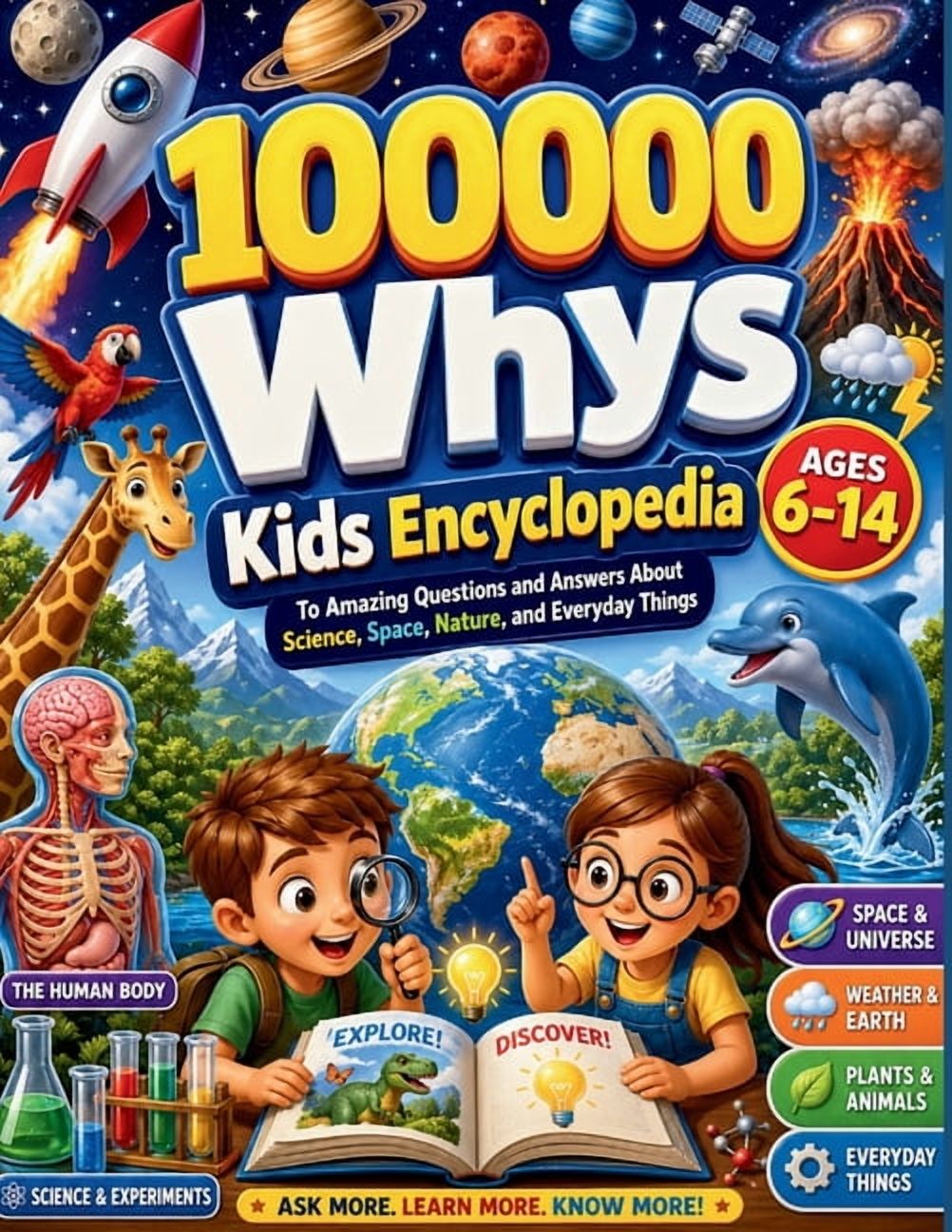 100000 Whys Book: The Kids Encyclopedia to Amazing Questions and Answers About Science, Space, Nature, and Everyday Thin, (Paperback)