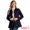 Navy Blue, variant on Women's Peter Pan Collar Single Breasted Solid Overcoats Coat Navy Blue M