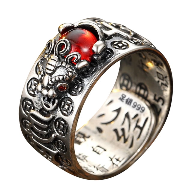 WRKEKC Clearance Feng Shui Ring Anillo Mantra Wealth Protection Efficacious Rings for Men & Women, Ring