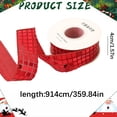 thumbnail image 3 of Clearance Under $2 Wired Ribbon with Shiny Grid Front and Satin Backing for Christmas Crafts - 10 Yards, 3 of 5