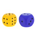 thumbnail image 1 of 2 Uds Dados de Esponja , Dados de Puntos de Espuma, para Enseñar Juguetes Educativos de Entretenimiento para Niños (amarillo, Morado Hugo Dados de esponja, 1 of 8
