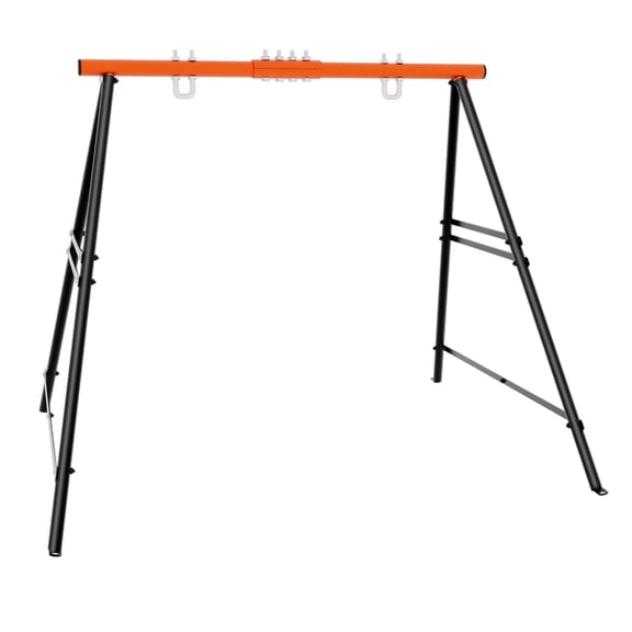LuckyNote Extra Wide A-Frame Swing Stand, 550 lb Capacity with Ground Stakes, Weather-Resistant Coating for Backyard & Indoor