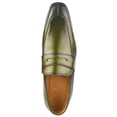 thumbnail image 4 of LIBERTYZENO Mens Leather Classic Slip On Loafers casual shoes, Olive, 4 of 7