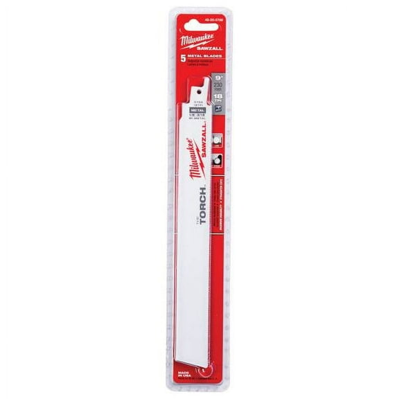 Milwaukee 5-Pack 9" 18 TPI The Torch SAWZALL Blades