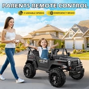 East doll 12V Ride on Toys for Toddlers, Electric Car for Kids, Kids Car with Remote Control, Bluetooth, Music, 3 Speeds for Kids Gifts, Black