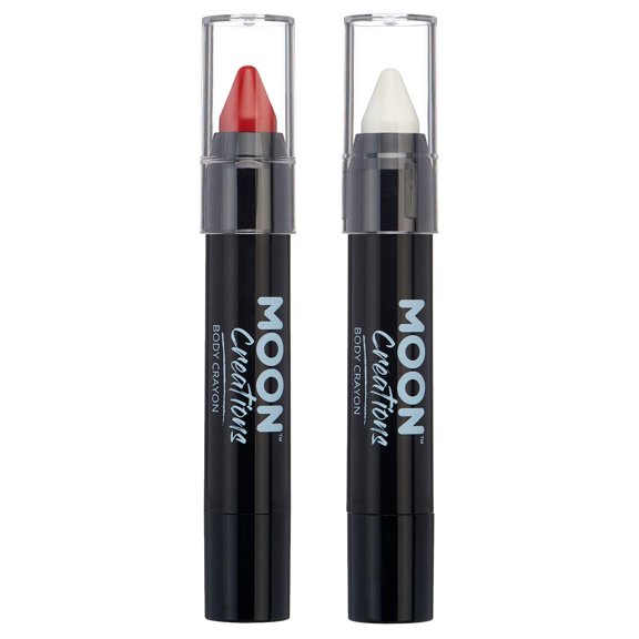 Moon Creations - Body Crayons - Red & White Set