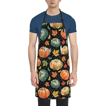 

Rateoe Daisy maple leaf Aprons with Pocket Men Womens Aprons Waterproof Adjustable Cooking Aprons for Kitchen Gardening and Salon