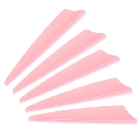 Uxcell Arrows Vanes 100 Pack 1.65 Inch Arrow Fletching Archery Arrow Feather Shield Fletch for DIY Target Shooting Yellow 2.5 in Pink