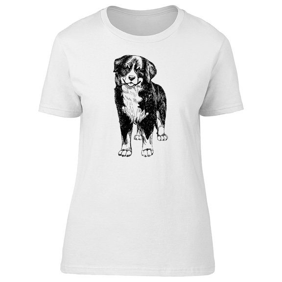 B&w Sketch Berner Sennenhund Tee Men's -Image by Shutterstock