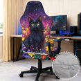 thumbnail image 5 of SCRAWLGOD Cat Daisy Star Print Gaming Chair Cover with Armrest Covers Non Slip Anti Dust Furniture Protector Stretchable Washable Computer Chair Slipcover, 5 of 9