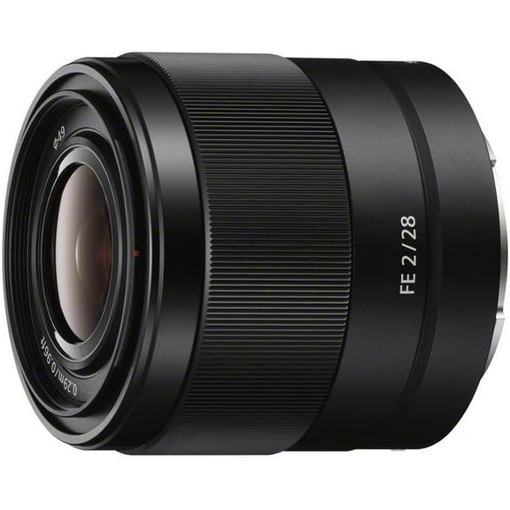 Restored Sony SEL28F20 FE 28mm f/2-22 Standard-Prime Lens for Mirrorless Cameras (Refurbished)