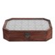 thumbnail image 2 of Vintage Wooden Jewelry Box: Wooden Jewelry Organizer - With Glass Lid And Drawers - Wood Keepsake Collector Storage Box - For Collectibles Display, 2 of 3