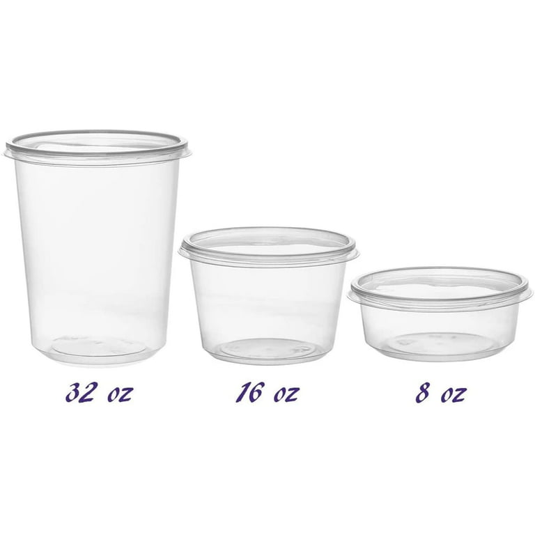 Yocup Company: YOCUP 32 oz Clear Lightweight Round Deli Container - 500/Case