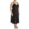 thumbnail image 1 of Women's Shadowline 1360 Plus Size Full Slip with Wide Lace (Black 48), 1 of 2