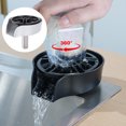 thumbnail image 3 of Automatic Rotating Cup Washer with Hose Tee G1/2 Male Thread Pull Out Glass Rinser for Kitchen Sink, 3 of 7