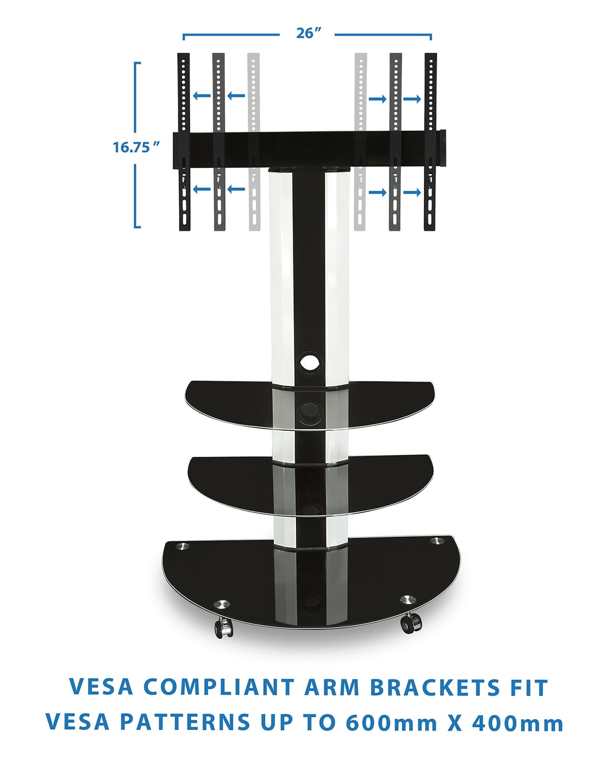 Mount-It! Speaker Stands for Home Theater 5.1 Channel Surround Sound System Satellite Speaker